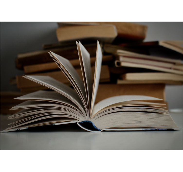 Fototapete sprüche offene buchszene - TenStickers