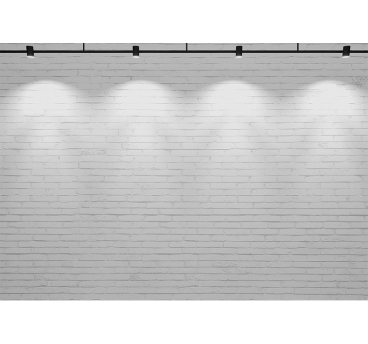 Fototapete muster weiße ziegelstruktur - TenStickers