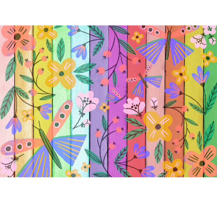 Fototapete blumen mit lebendigen botanischen motiven - TenStickers