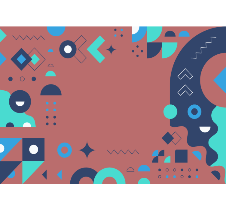 Fototapete abstrakt geometrische musterkomposition - TenStickers