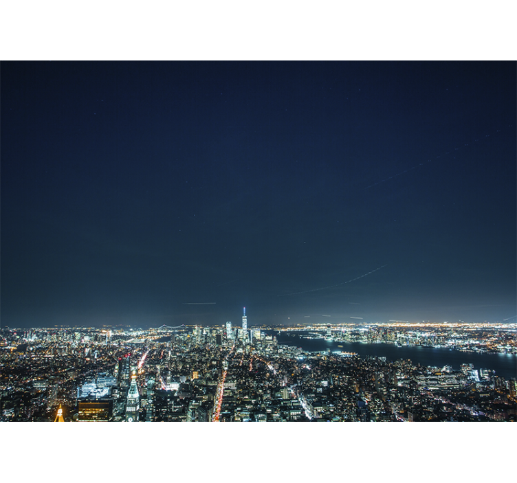 Fototapete new york nachtansicht skyline - TenStickers