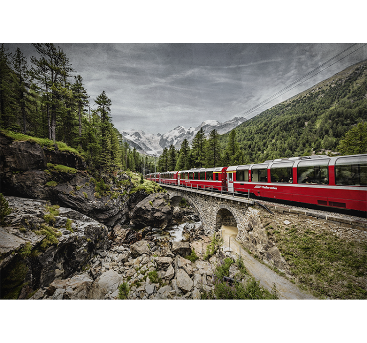 Fototapete städte bergbahnreise - TenStickers