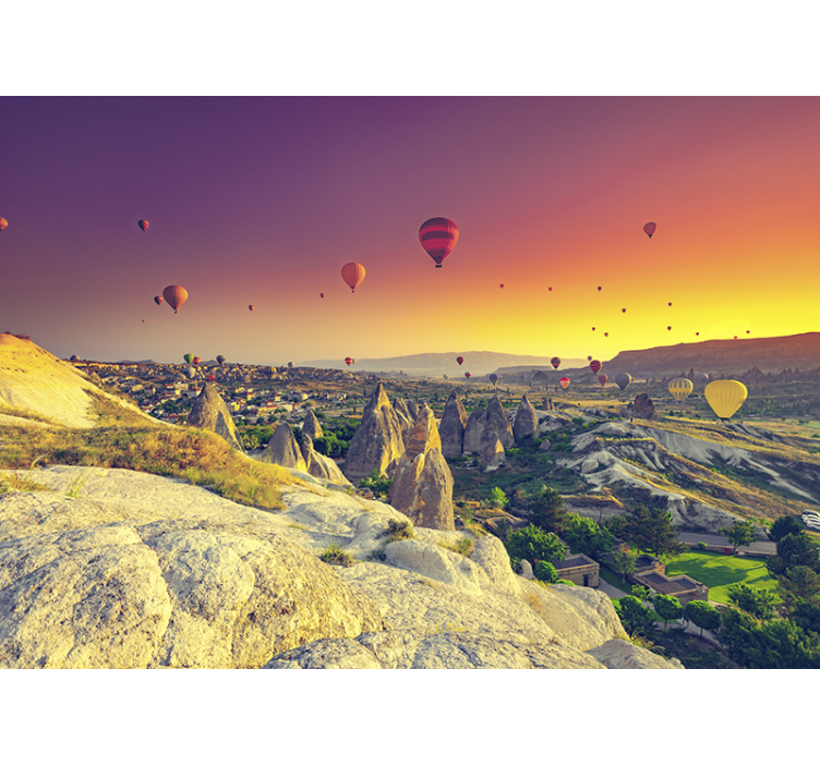 Fototapete landschaft cappadocia heißluftballons - TenStickers