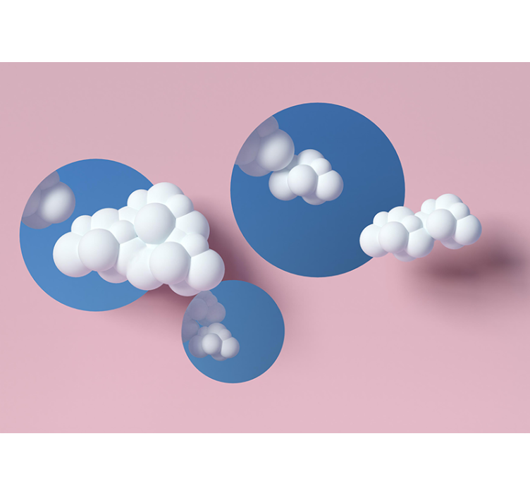 Fototapete abstrakt puffy clouds spiel - TenStickers