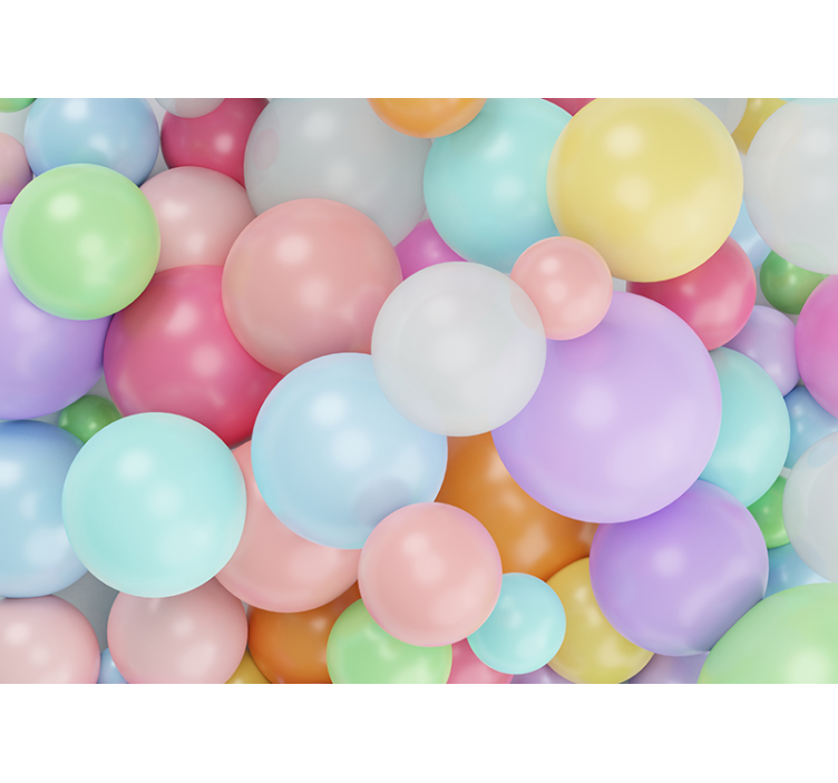 Fototapete muster bunte ballonblasen - TenStickers