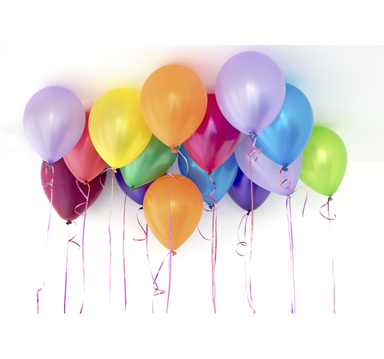Fototapete liebe mit bunten partyballons - TenStickers