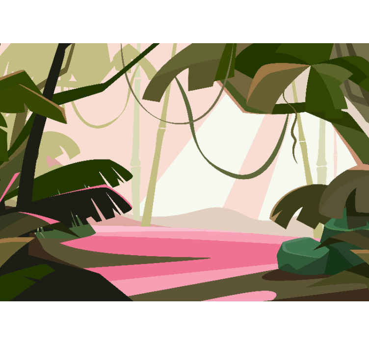 Fototapete dschungel üppige tropische szenerie - TenStickers