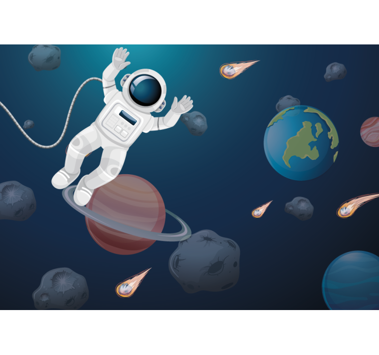 Fototapete fantasie cosmonaut im kosmos - TenStickers