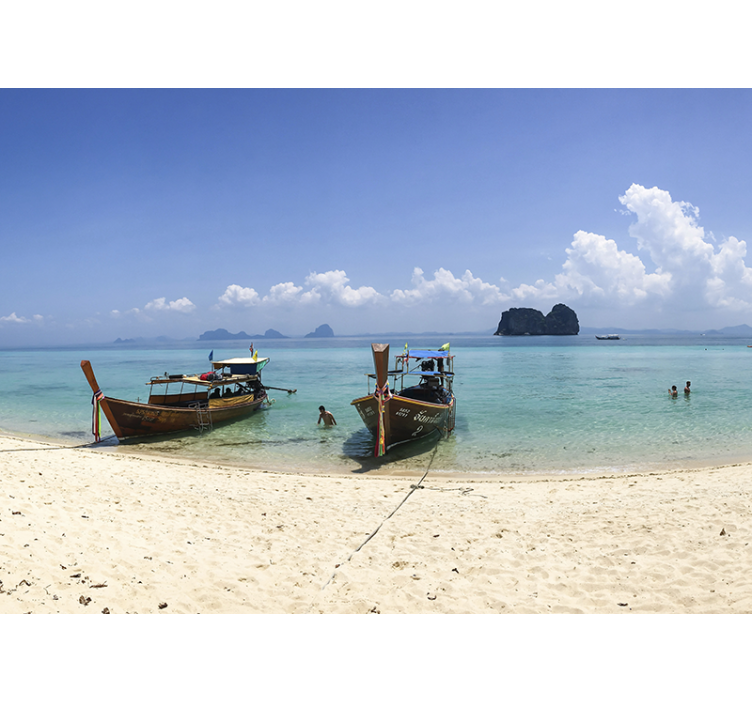 Fototapete landschaft tropische strandszene - TenStickers