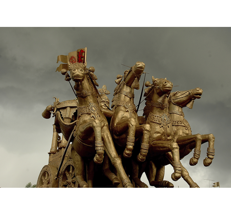 Fototapete fahrzeuge historische streitwagenpferde - TenStickers