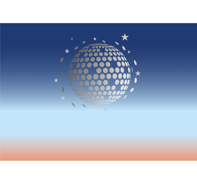 Fototapete musik im disco ball design - TenStickers