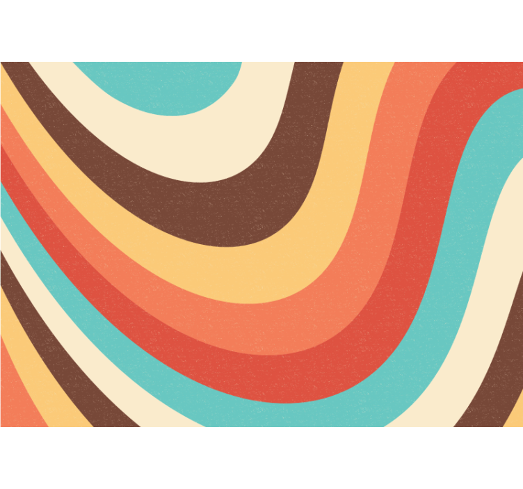 Fototapete abstrakt mit geschwungenen farbflächen - TenStickers