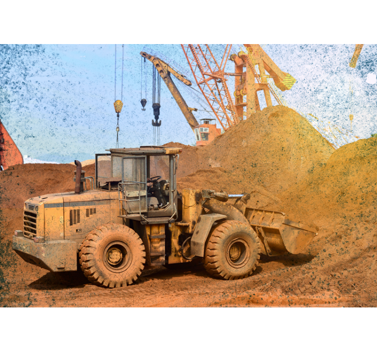 Fototapete fahrzeuge bagger und baustellenmaschinen - TenStickers