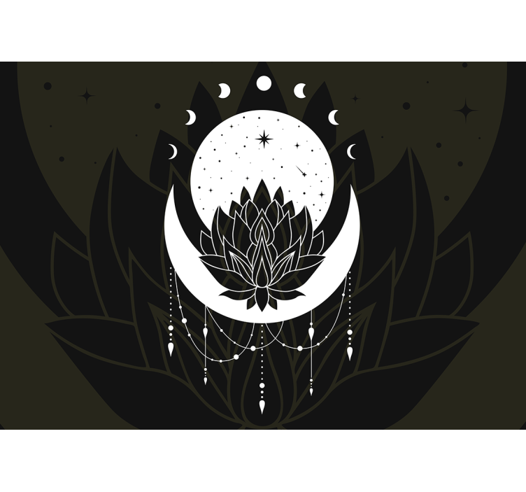 Fototapete mandala lotus-mond design - TenStickers