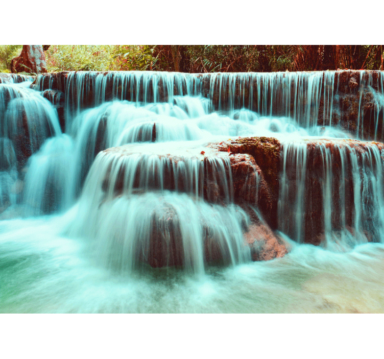 Fototapete wasserfall ruhiger wasserfluss - TenStickers
