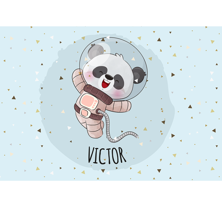 Fototapete tiere glücklicher astronauten panda - TenStickers