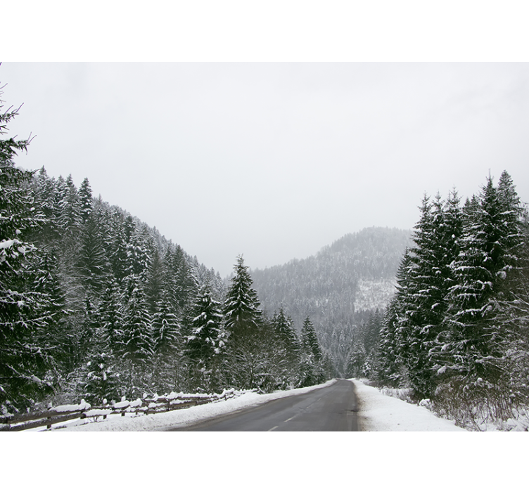 Fototapete berge eiskalte berglandschaft - TenStickers