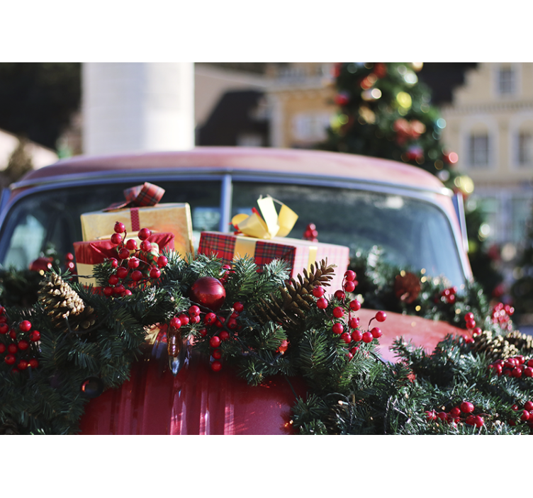Fototapete weihnachten festliche geschenkideen - TenStickers