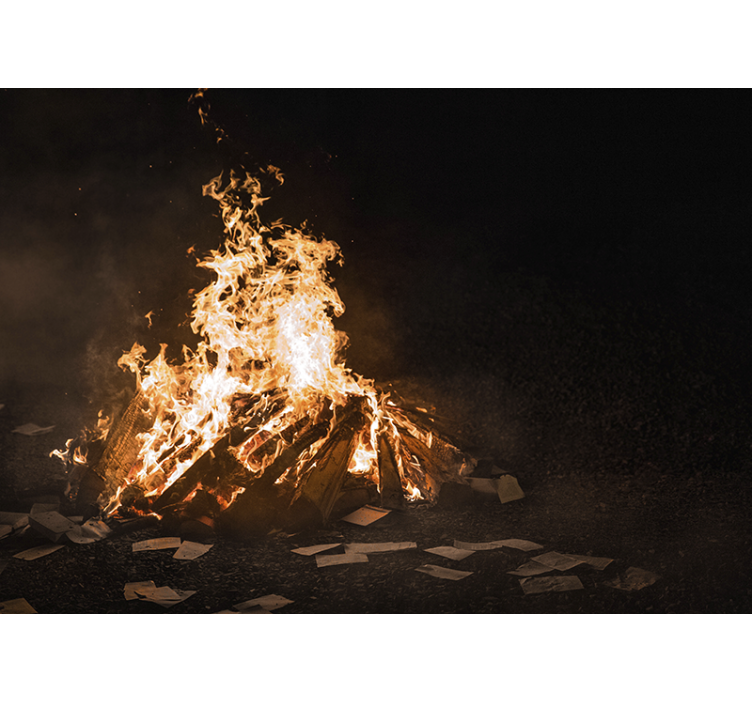 Fototapete abstrakt flammendes lagerfeuer szenario - TenStickers