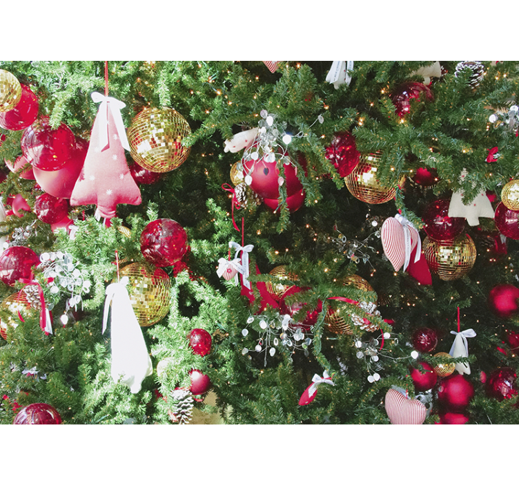 Fototapete weihnachten festliche weihnachtsornamente - TenStickers