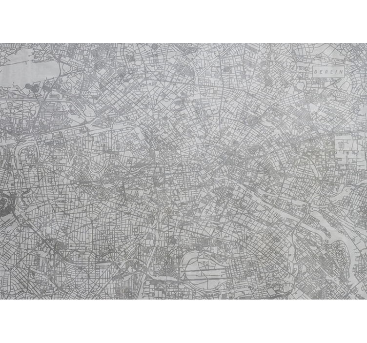 Fototapete berlin detaillierte karte von berlin - TenStickers