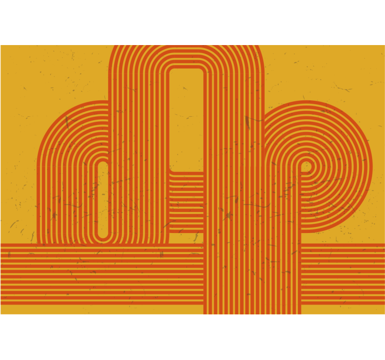 Fototapete abstrakt mit geschwungenen linienmuster - TenStickers