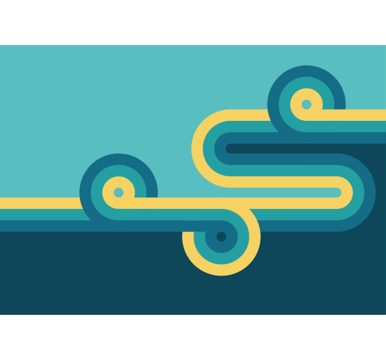 Fototapete abstrakt mit geschwungenen linien - TenStickers