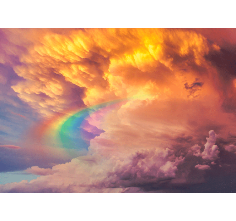Fototapete himmel majestätische wolkenlandschaft regenbogen - TenStickers