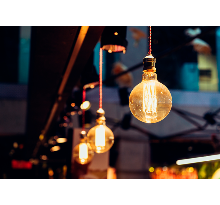 Fototapete muster vintage lichtleuchte - TenStickers