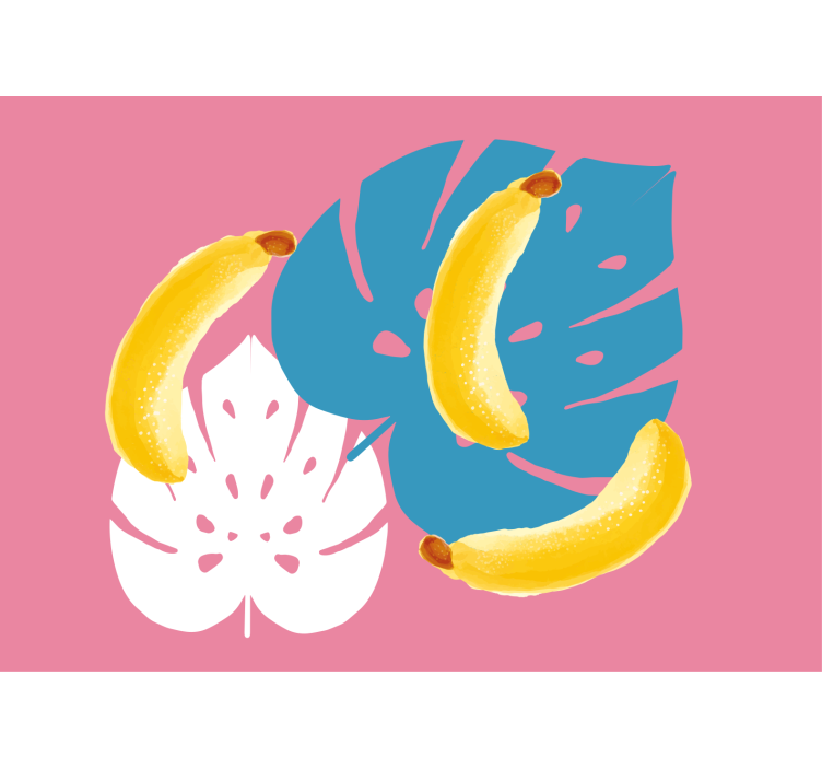Fototapete blumen bananen und blätter - TenStickers