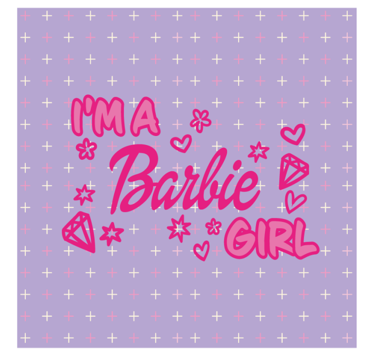 Fototapete sprüche ich bin ein barbie-mädchen - TenStickers