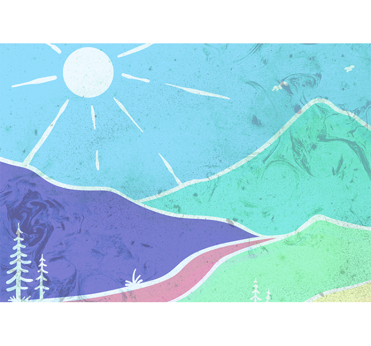 Fototapete landschaft berglandschaft szene - TenStickers