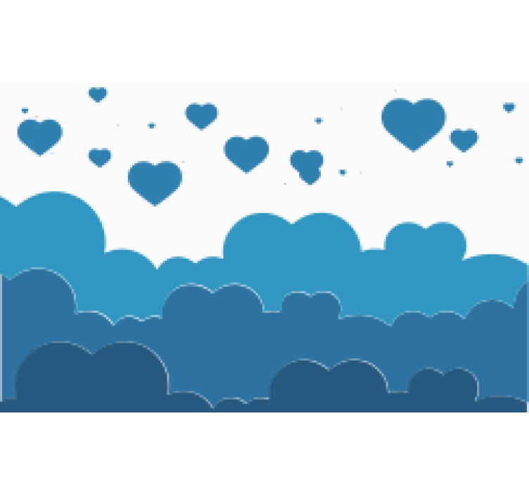 Fototapete liebe wolken und herzen - TenStickers