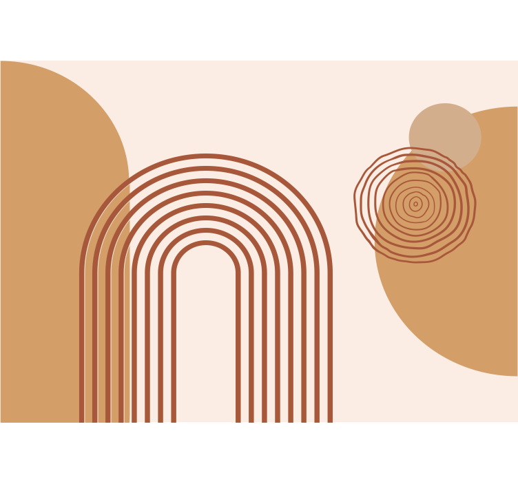 Fototapete abstrakt mit geometrischen geschwungenen linien - TenStickers