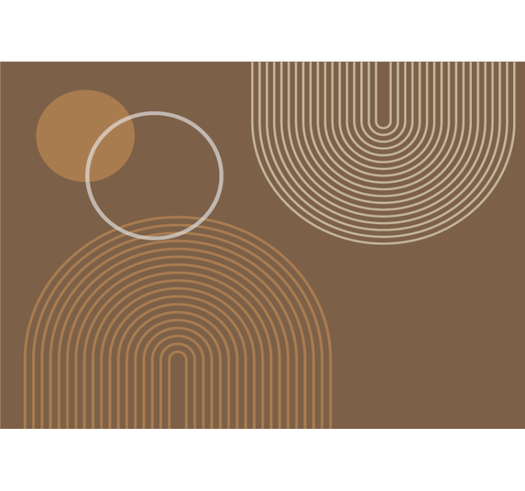 Fototapete abstrakt mit geometrischen kreisformen - TenStickers