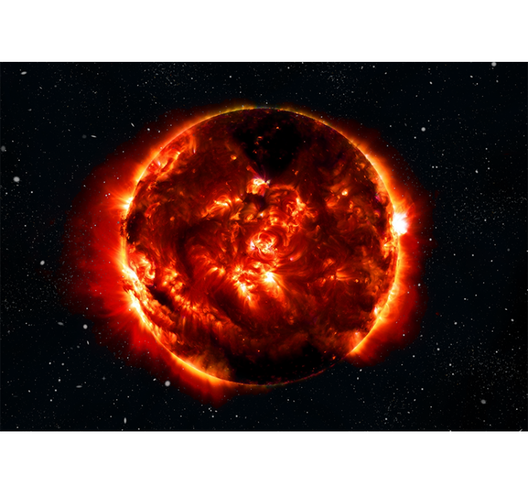 Fototapete weltraum mit sonneneruptionseffekt - TenStickers