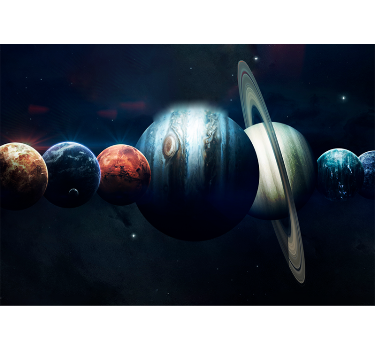 Fototapete Weltraum planeten in der umlaufbahn - TenStickers