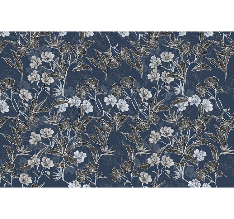 Fototapete blumen elegantes blumenmuster - TenStickers