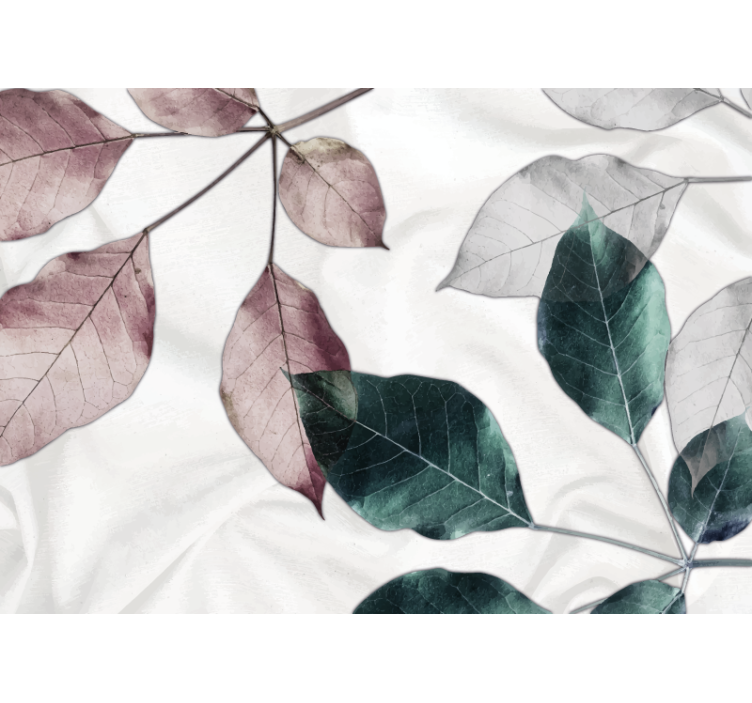 Fototapete blumen mit dezenten blattformen - TenStickers