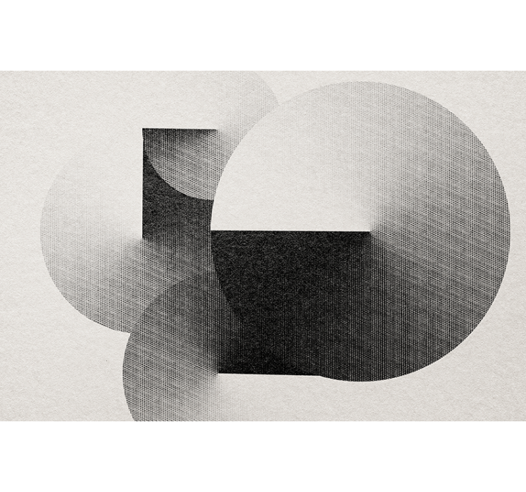 Fototapete abstrakt geometrische kreis komposition - TenStickers