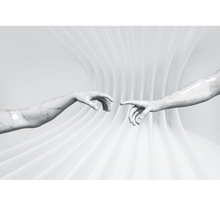 Fototapete kunst marmorberührende hände - TenStickers