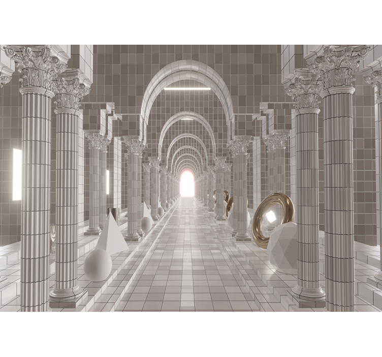 Fototapete abstrakt für architektonisches flurdesign - TenStickers