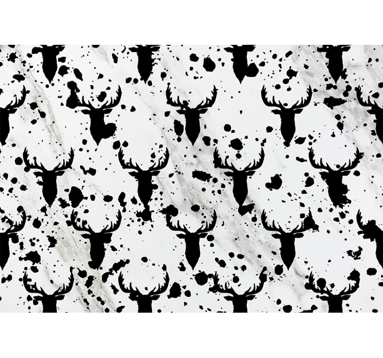 Fototapete tiere reh silhouette muster - TenStickers