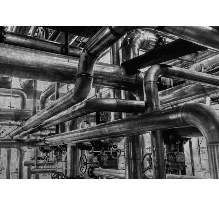 Fototapete muster industrie rohr muster - TenStickers