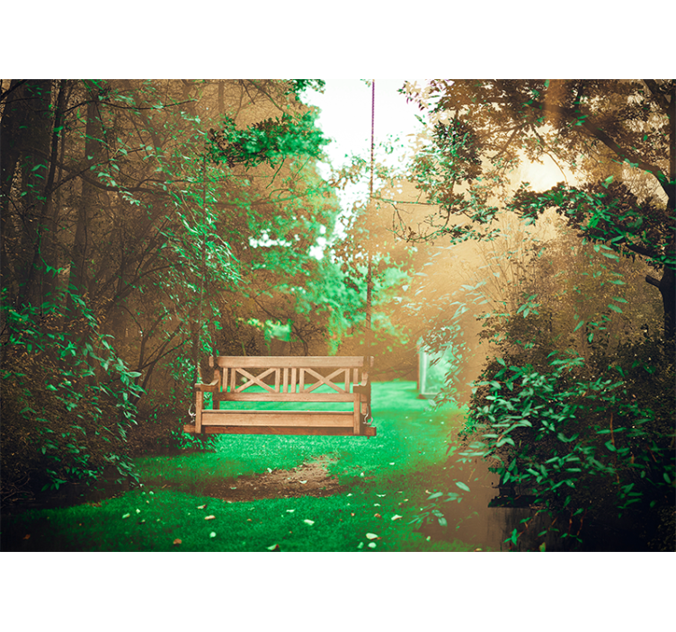 Fototapete natur ruhiger garten rückzugsort - TenStickers