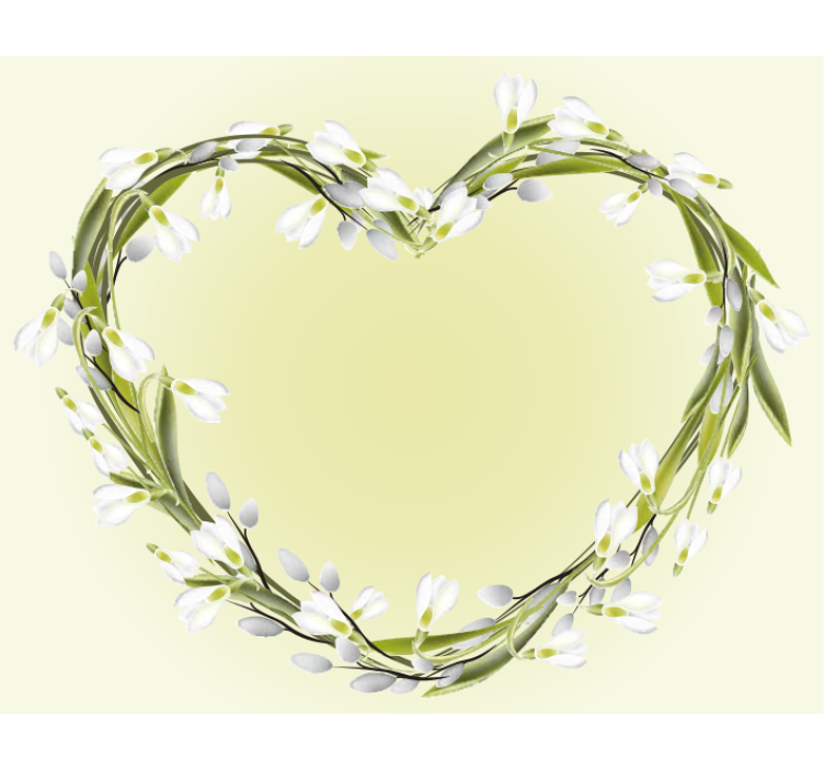 Fototapete Blumen herzförmige blüten - TenStickers