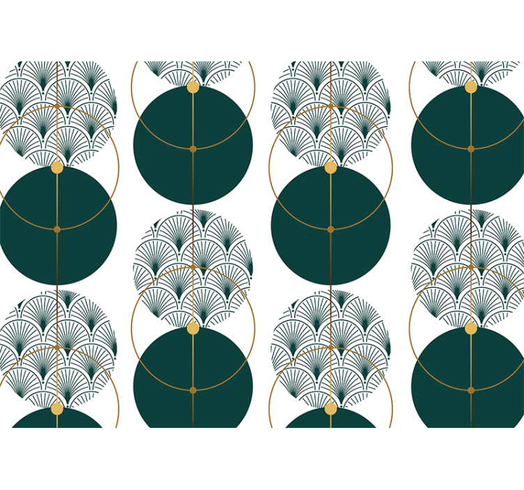 Fototapete muster geometrische fächerformen - TenStickers