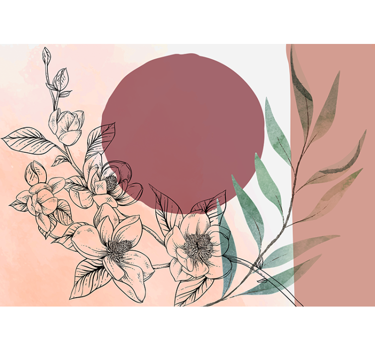 Fototapete blumen florale elemente komposition - TenStickers