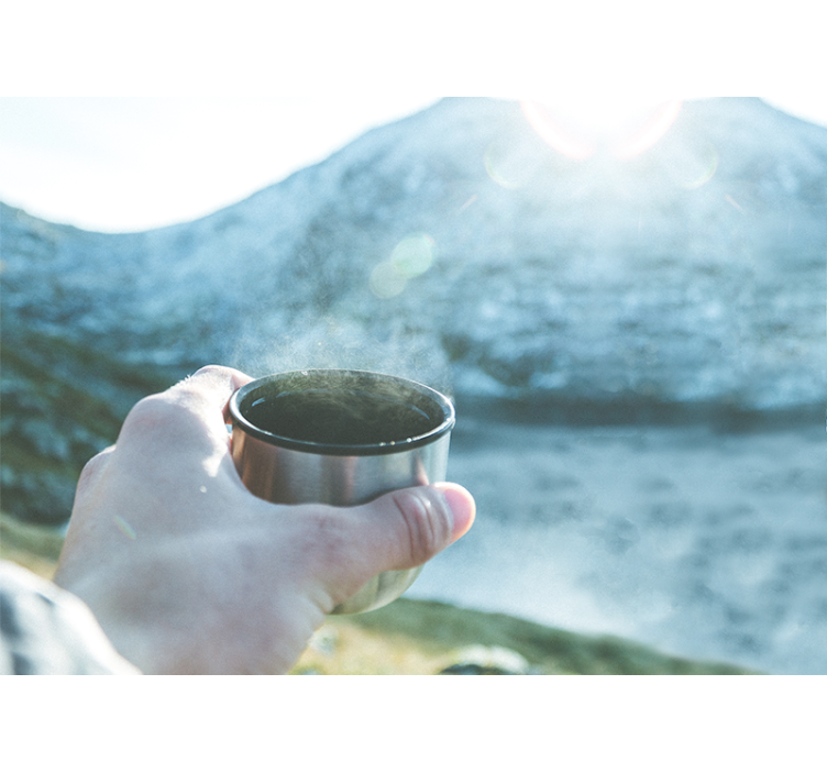 Fototapete menschen mit hand, die getränk hält - TenStickers
