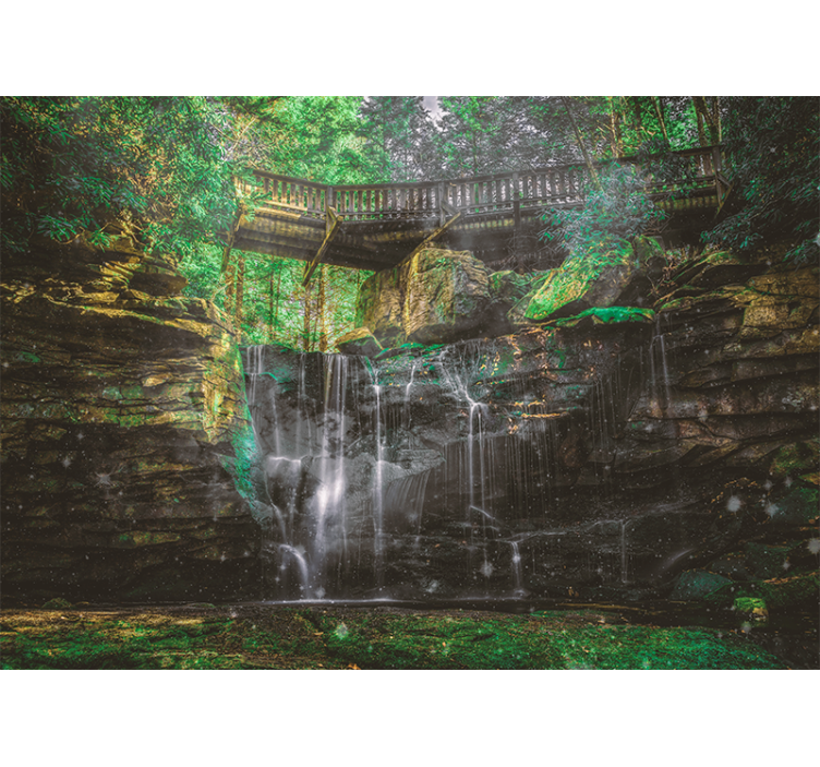 Fototapete landschaft wasserfallansicht - TenStickers